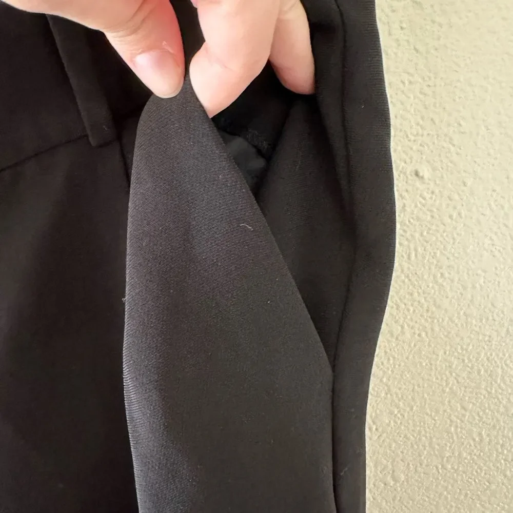 J Crew Essential Straight Dress Pants Trousers Black Size 0